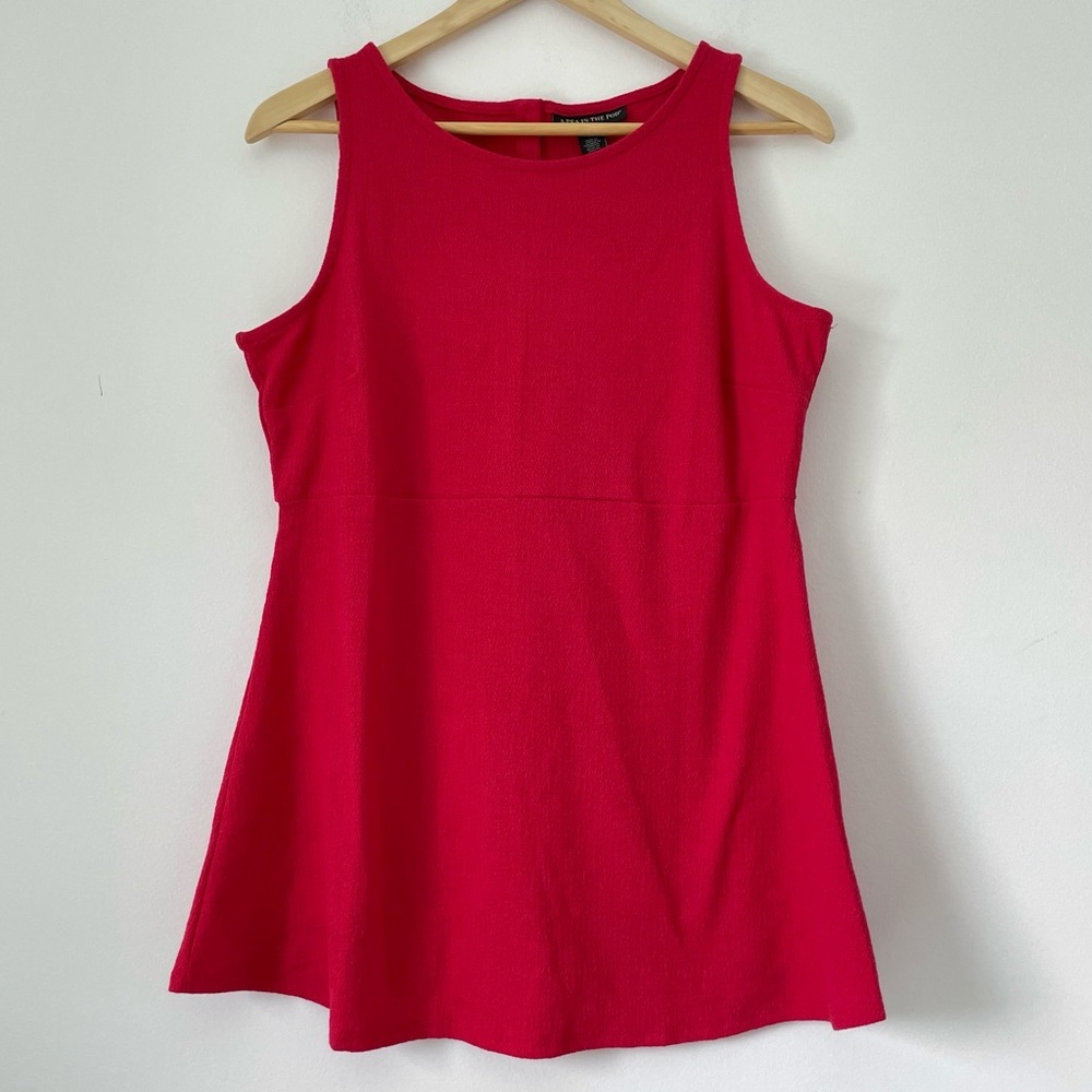 NEW A Pea In The Pod Sleeveless Peplum Blouse Tango Red Maternity Women’s Medium